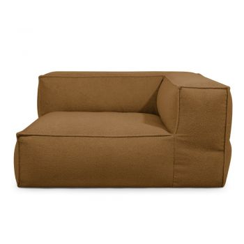 Fotoliu bean bag maro cu tapițerie din țesătură bouclé Mass Corner 150 Right – SLOWDOWN