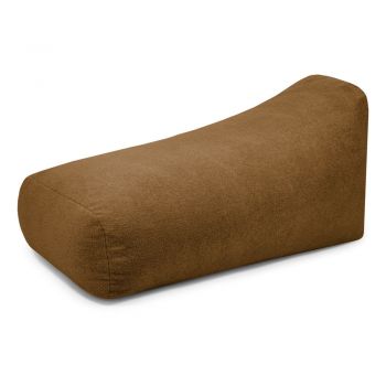 Fotoliu bean bag maro cu tapițerie din țesătură bouclé Snug Long 140 – SLOWDOWN