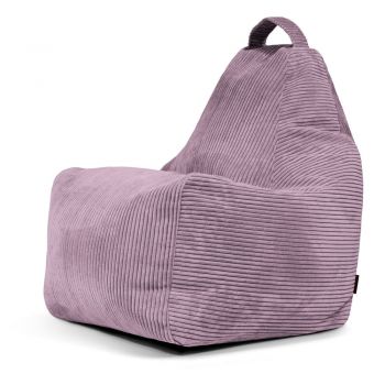 Fotoliu bean bag mov cu tapițerie din catifea reiată Play Amuse – SLOWDOWN