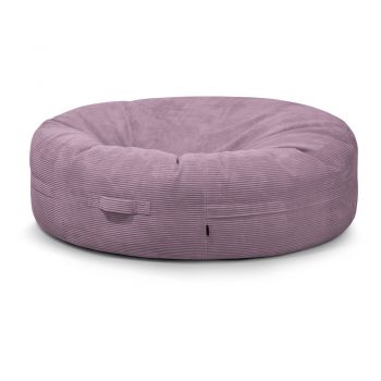 Fotoliu bean bag mov cu tapițerie din catifea reiată Roll 190 – SLOWDOWN
