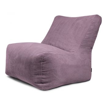 Fotoliu bean bag mov cu tapițerie din catifea reiată Seat 100 Lounge – SLOWDOWN
