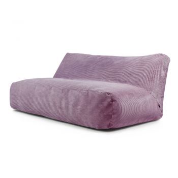 Fotoliu bean bag mov cu tapițerie din catifea reiată Sofa Tube 190 – SLOWDOWN