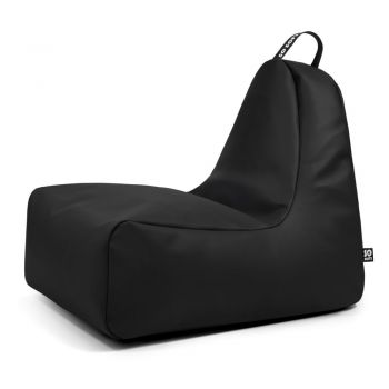Fotoliu bean bag negru cu tapițerie din imitație de piele Chill XL – So Soft?