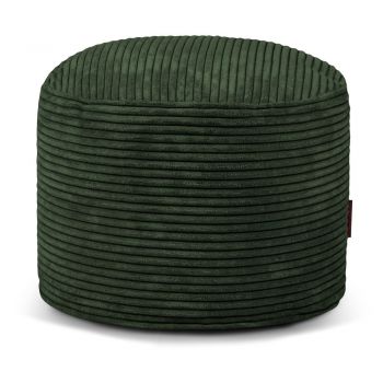 Fotoliu bean bag verde cu tapițerie din catifea reiată Mini – SLOWDOWN