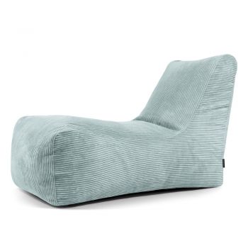 Fotoliu bean bag verde mentă cu tapițerie din catifea reiată Lounge – SLOWDOWN