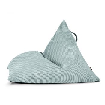 Fotoliu bean bag verde mentă cu tapițerie din catifea reiată Razz – SLOWDOWN