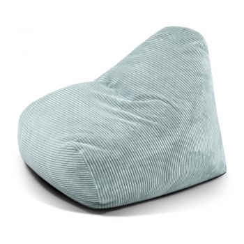 Fotoliu bean bag verde mentă cu tapițerie din catifea reiată Snug 100 – SLOWDOWN
