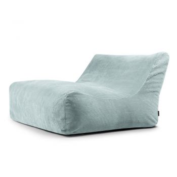 Fotoliu bean bag verde mentă cu tapițerie din catifea reiată Sofa Lounge – SLOWDOWN