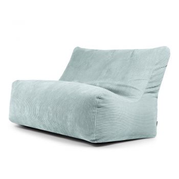 Fotoliu bean bag verde mentă cu tapițerie din catifea reiată Sofa Seat Lounge – SLOWDOWN