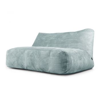 Fotoliu bean bag verde mentă cu tapițerie din catifea reiată Sofa Tube 160 – SLOWDOWN