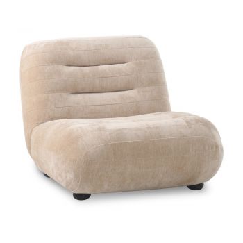 Fotoliu bej cu tapițerie din catifea Wyatt – Dutchbone
