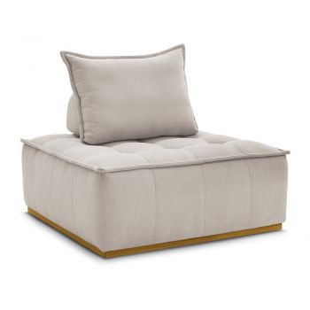 Fotoliu bej cu tapițerie din chenille Elisa – Bobochic Paris