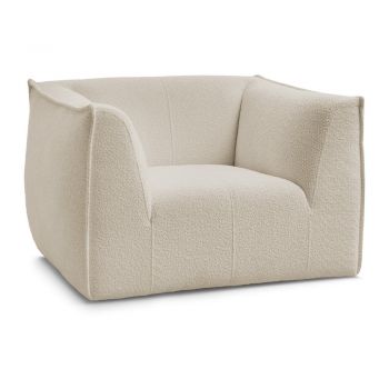 Fotoliu bej cu tapițerie din țesătură bouclé Giorgia – Bobochic Paris