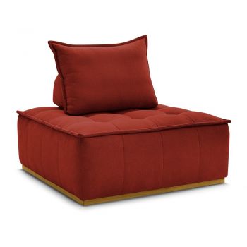 Fotoliu cărămiziu cu tapițerie din chenille Elisa – Bobochic Paris