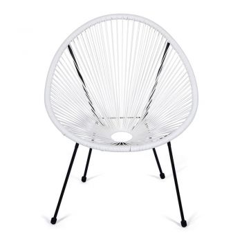 Fotoliu de grădină alb din metal/din plastic Avocado Comfort – Bonami Selection