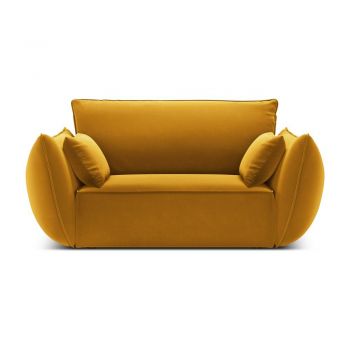 Fotoliu galben muștar cu tapițerie din catifea Vanda – Mazzini Sofas