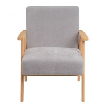 Fotoliu gri cu tapițerie din chenille Vintage – Casa Selección