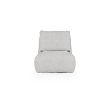 Fotoliu gri deschis cu tapițerie din țesătură bouclé Mirel – Rodier