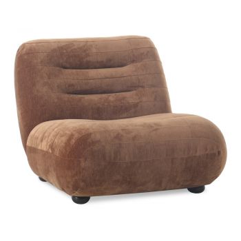 Fotoliu maro cu tapițerie din catifea Wyatt – Dutchbone