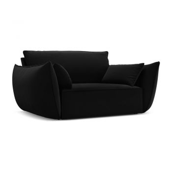 Fotoliu negru cu tapițerie din catifea Vanda – Mazzini Sofas