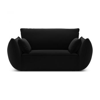 Fotoliu negru cu tapițerie din catifea Vanda – Mazzini Sofas