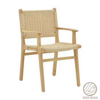 Fotoliu Olivier lemn de fag culoare lemn natural funie culoare lemn naturala 62x60x85cm