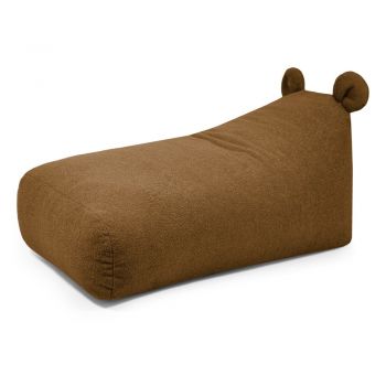 Fotoliu puf pentru copii maro cu tapițerie din țesătură bouclé Snug 130 Bear – SLOWDOWN