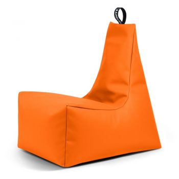 Fotoliu puf pentru copii portocaliu cu tapițerie din imitație de piele Icy M – So Soft?
