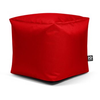 Fotoliu puf pentru copii roșu Cube M – So Soft?