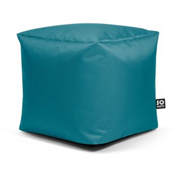 Fotoliu puf pentru copii turcoaz Cube M – So Soft?