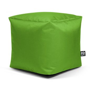 Fotoliu puf pentru copii verde Cube M – So Soft?