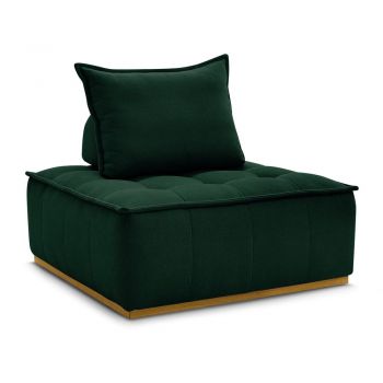 Fotoliu verde închis cu tapițerie din chenille Elisa – Bobochic Paris