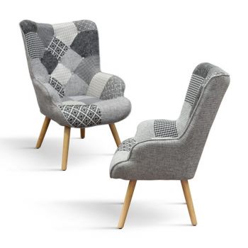PAZZO DESIGN Fotoliu Ludovica, multicolor| Aosom Romania