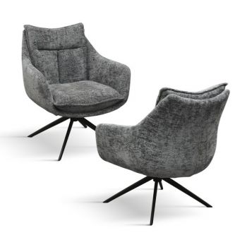 PAZZO DESIGN Fotoliu Vittoria gri| Aosom Romania