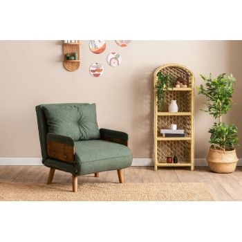Fotoliu extensibil, Futon, 859FTN2339, Metal , Verde