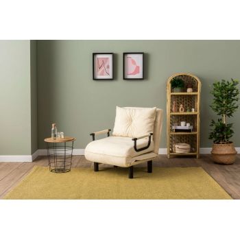 Fotoliu extensibil, Futon, 859FTN2345, Metal , Crem