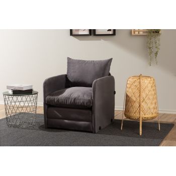 Fotoliu extensibil, Futon, 859FTN2880, Metal , Gri