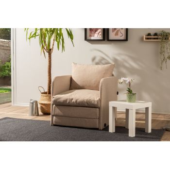 Fotoliu extensibil, Futon, 859FTN2884, Metal , Bej