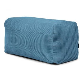 Fotoliu bean bag albastru cu tapițerie din catifea reiată Plus 100 Lounge – SLOWDOWN