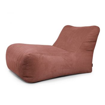 Fotoliu bean bag cărămiziu cu tapițerie din catifea reiată Lounge 100 – SLOWDOWN
