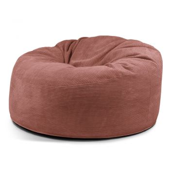 Fotoliu bean bag cărămiziu cu tapițerie din catifea reiată Om 135 – SLOWDOWN