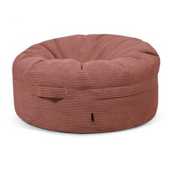 Fotoliu bean bag cărămiziu cu tapițerie din catifea reiată Roll 105 – SLOWDOWN