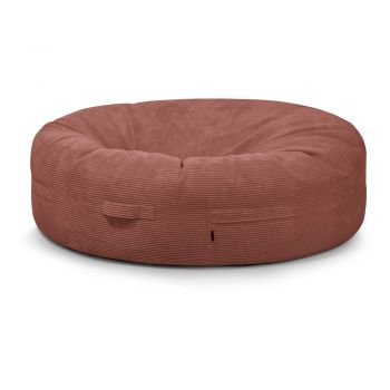 Fotoliu bean bag cărămiziu cu tapițerie din catifea reiată Roll 190 – SLOWDOWN