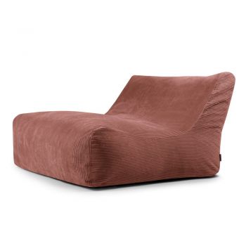 Fotoliu bean bag cărămiziu cu tapițerie din catifea reiată Sofa Lounge – SLOWDOWN