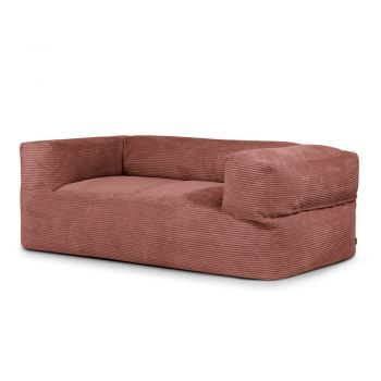 Fotoliu bean bag cărămiziu cu tapițerie din catifea reiată Sofa MooG – SLOWDOWN