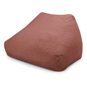 Fotoliu bean bag cărămiziu cu tapițerie din catifea reiată Sofa Snug – SLOWDOWN