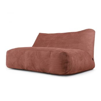 Fotoliu bean bag cărămiziu cu tapițerie din catifea reiată Sofa Tube 160 – SLOWDOWN