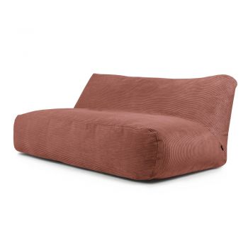 Fotoliu bean bag cărămiziu cu tapițerie din catifea reiată Sofa Tube 190 – SLOWDOWN