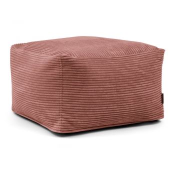 Fotoliu bean bag cărămiziu cu tapițerie din catifea reiată Softbox MooG – SLOWDOWN