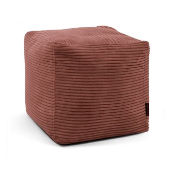 Fotoliu bean bag cărămiziu cu tapițerie din catifea reiată Up! MooG – SLOWDOWN